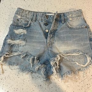 ZARA size 2 Jean shorts worn once